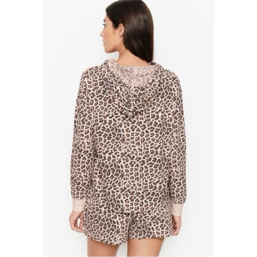 Victoria’s Secret Glow Waffle Leopard Print Sleep Pajama Shorts Size Small - Picture 2 of 7